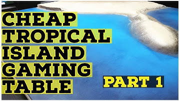 🌴 Ultra Realistic Tropical Island Gaming Table 🌴 Painting The Ocean part 1