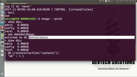 MongoDB Tutorial 1 : Create and Drop Database