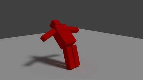 Simple Ragdoll Fall from Blender