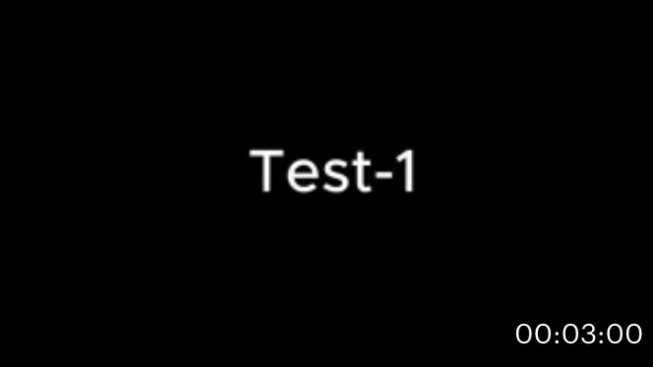 Test - 1 - YouTube