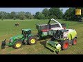 Gras häckseln / silieren 1. Schnitt - Großeinsatz Grasernte Claas Jaguar 970 Fendt John Deere Claas