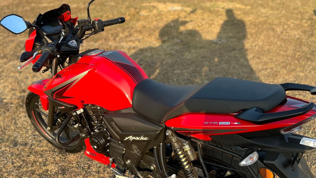New Apache RTR 160cc Red Colour - Detail Walkaround Review, Price ...
