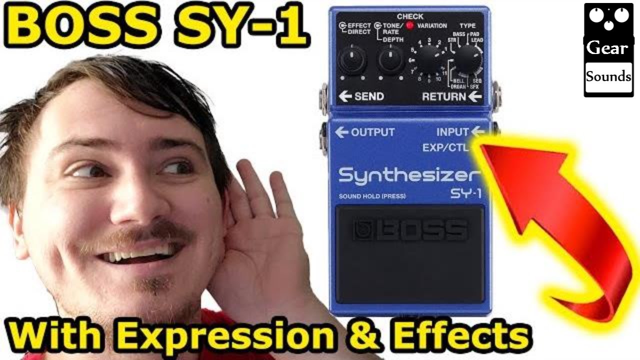BOSS SY Synthesizer + Expression Pedal, Delay, Reverb, Fuzz