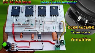 DIY 300 Watt Ultra Bass Powerful Amplifier Using 2SC5200 & 2SA1943 || Powerful Amplifier Kaise Banay
