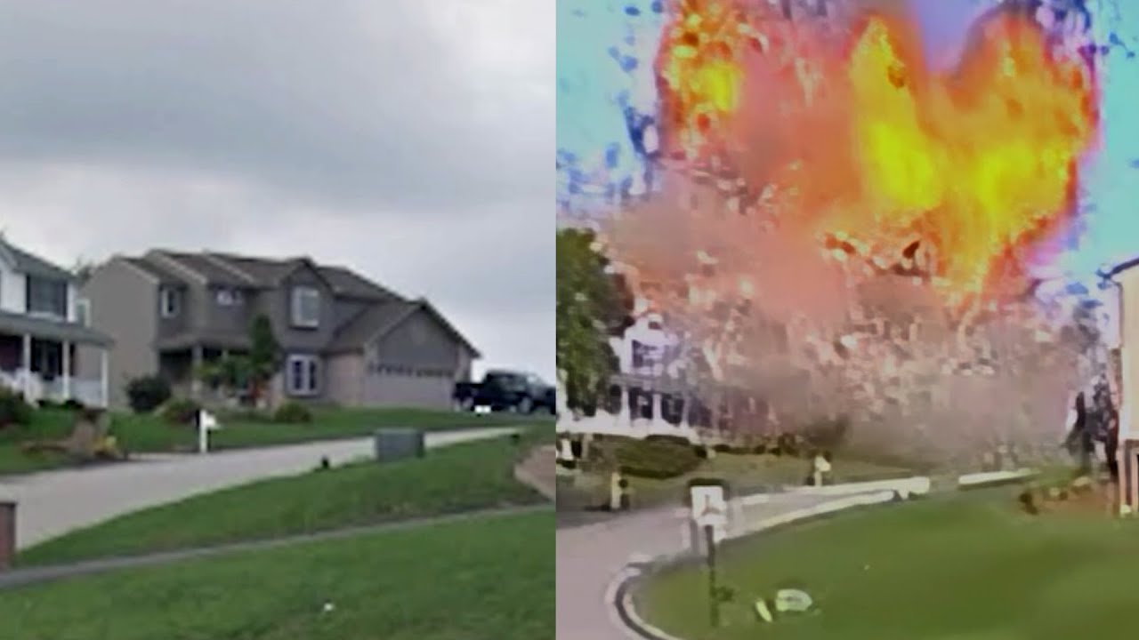 Plum House Explosion Pennsylvania Before and After