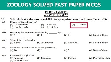 zoology past paper solved mcqs Class1 | neet,css,ppsc and fpsc | zoology repeated past paper mcqs