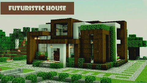 MINECRAFT: Tutorial how to build modern house in Minecraft FUTURISTIC HOUSE
