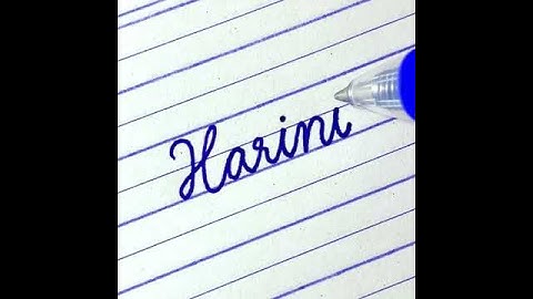 Harini - Beautiful name in Cursive writing | How to write English Cursive writing