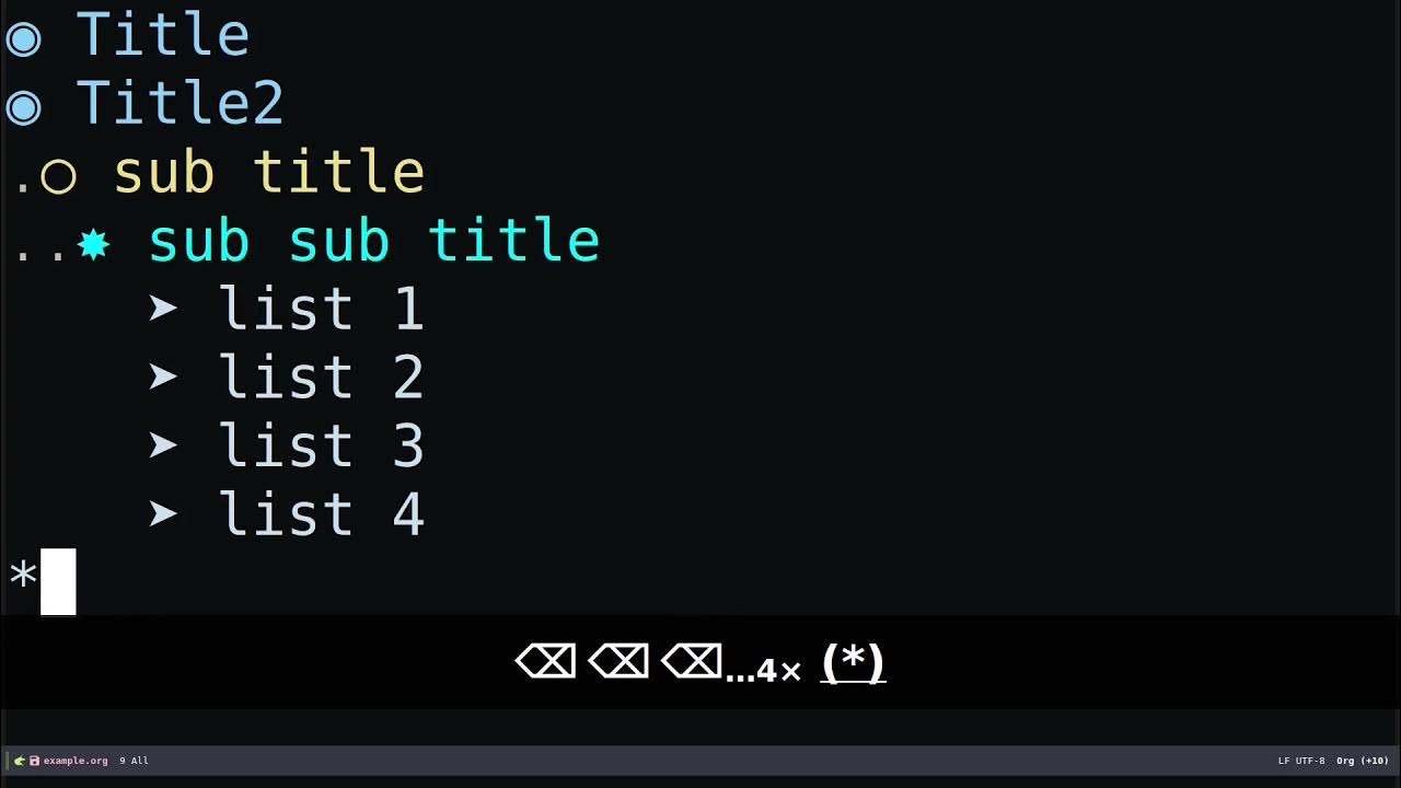 Emacs OrgMode Intro YouTube