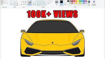 How to draw Lamborghini Car on Computer Using Ms Paint.