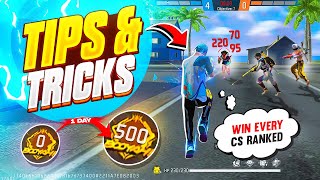 How To Win Every CS Rank with Random Players || 3 Pro Tips And Tricks Free Fire || FireEyes Gaming