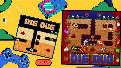 90s Retro Games "Dig Dug" - Classic Arcade Game Overview