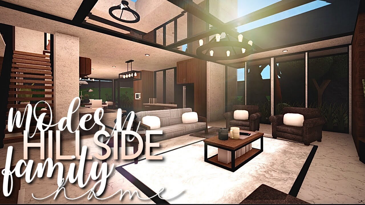 100k Hillside Modern Mansion🏡 tuts here:   Plants Decals: ctto #bloxburg #bloxburgaccountbuilds…