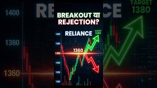 RELIANCE Alert 🚨 1360 टूटेगा या Rejection? Big Move Coming! #relince #shorts #stockmarket
