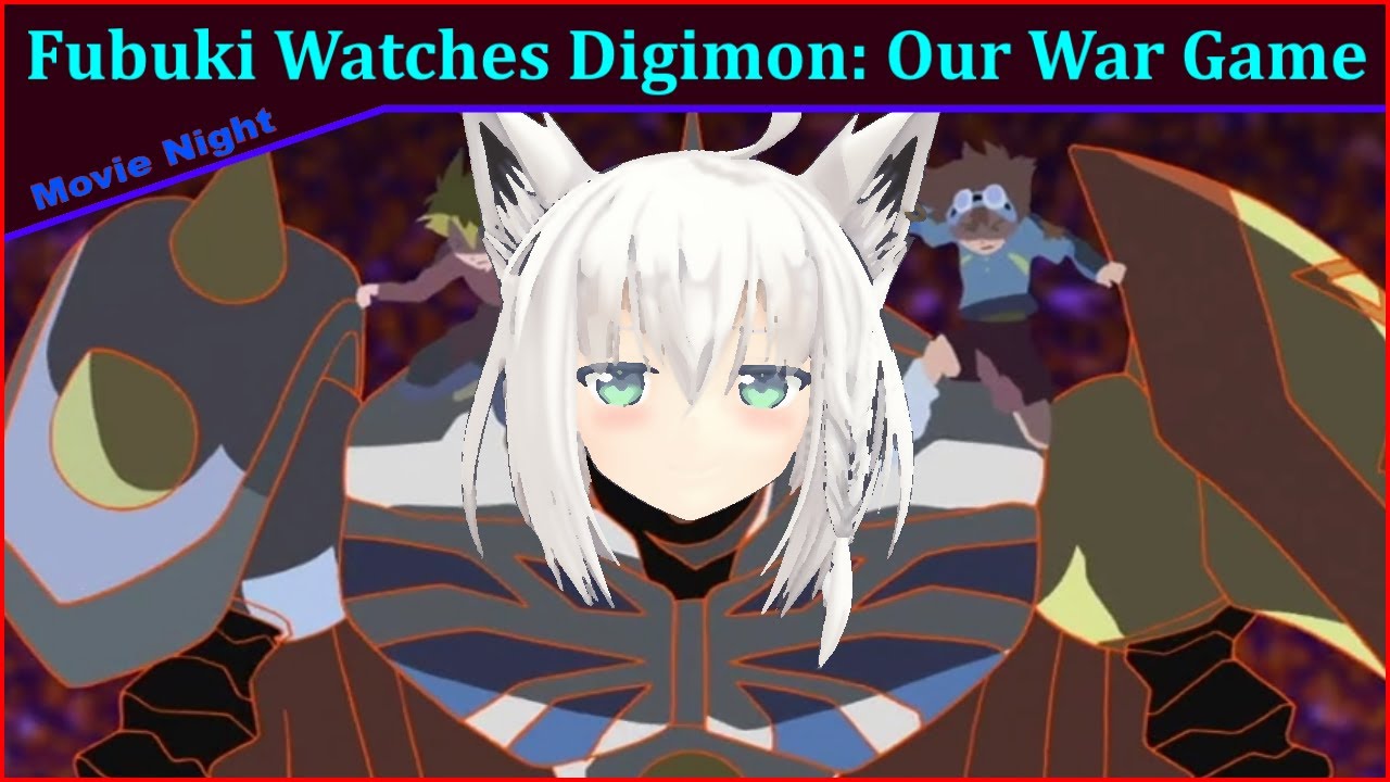 Fubuki Watches Digimon Movie Highlights【Hololive/ENG SUB】