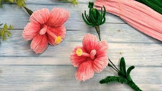 How to Make Beautiful flower with Pipe Cleaner  Easy Pipe Cleaner Flower  DIY Pipe Cleaner Craft