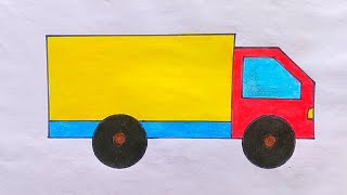 How to Draw a Truck easy step by step for kids Truck Drawing easy