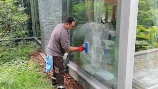 Как мыть окна .Удаление водного камня (кальция). Washing windows