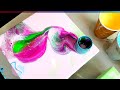 New Composition with Acrylic Pour Painting - 4 SEASONS - Fluid Art Tutorial - Acrylic Pouring