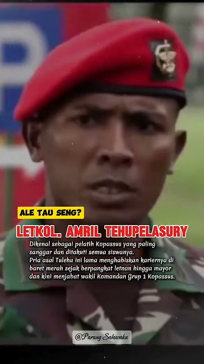 Pelatih Kopassus yang paling Sanggar asal Maluku | Parang Salawaku