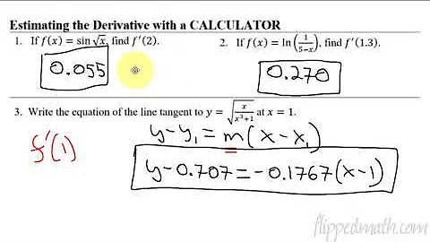 Calculus AB/BC – 2.3 Estimating Derivatives of a Function at a Point