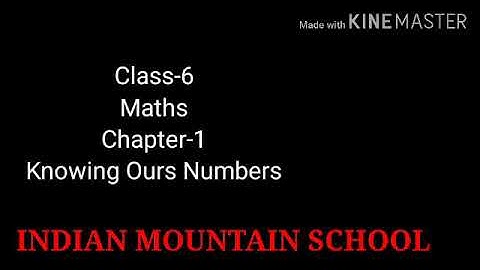 Class-6 maths Chapter-1 knowing Ours Numbers
