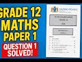 Mathematics Grade 12 June 2024 - Question 1 Memo Solution | Gauteng Province