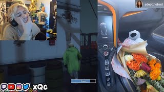 xQc shocked seeing Adept going on a date with his McLaren Xqc And Adept Mclaren