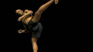 Poser Back Kick Animation Full Skin rendered.avi