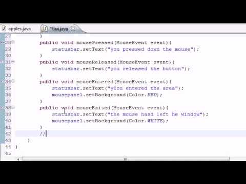 Java Programming Tutorial   76   MouseMotionListener interface   YouTube