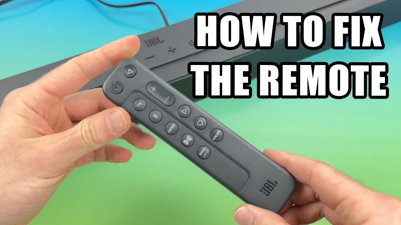 How to Fix The Remote of Your JBL Soundbar - YouTube