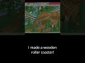 Wooden roller coaster - Openrct2 #shorts #rollercoaster #gaming #rollercoasters