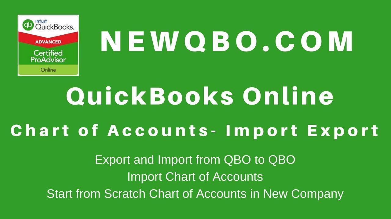 Export Chart Of Accounts Quickbooks Online