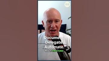 Systemise your business in 3 steps: Document → Delegate → Automate.