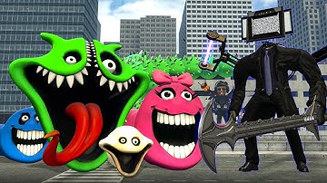 ROBLOX HUNGRY WORM FAMILY vs SKIBIDI TOILET AGENTS & BOSSES!! Who’s Stronger in GMod?