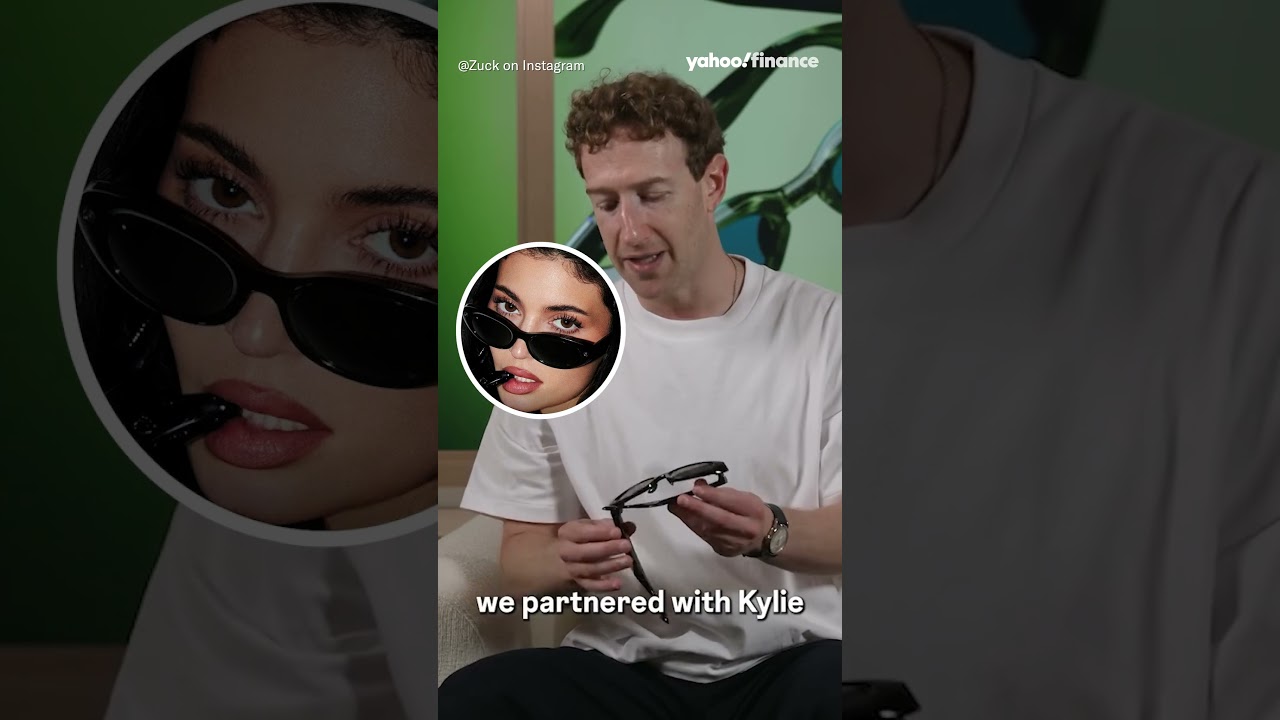 Mark Zuckerberg shares his excitement about teaming up with Kylie Jenner to release new AI glasses.