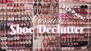 Decluttering My Entire MASSIVE Shoe Collection 2024 | 217 Pairs of Shoes!