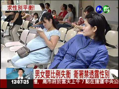 男比女多! 醫師禁透露胎兒性別