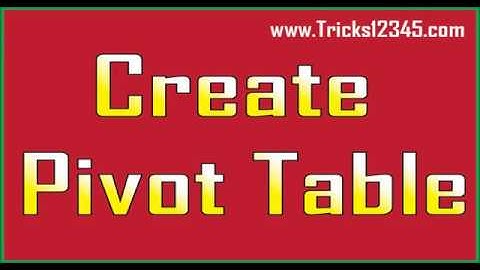 Excel VBA Macros: Create Pivot Table And Pivot Fields