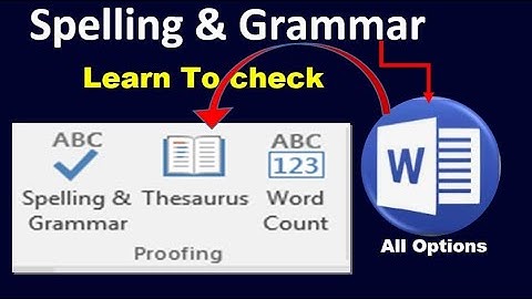 Spelling & Grammar || Thesaurus || Microsoft Word  || Urdu_Hindi #ITCEO