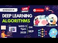 WEBINAR IN DEEP LEARNING ALGORITHMS