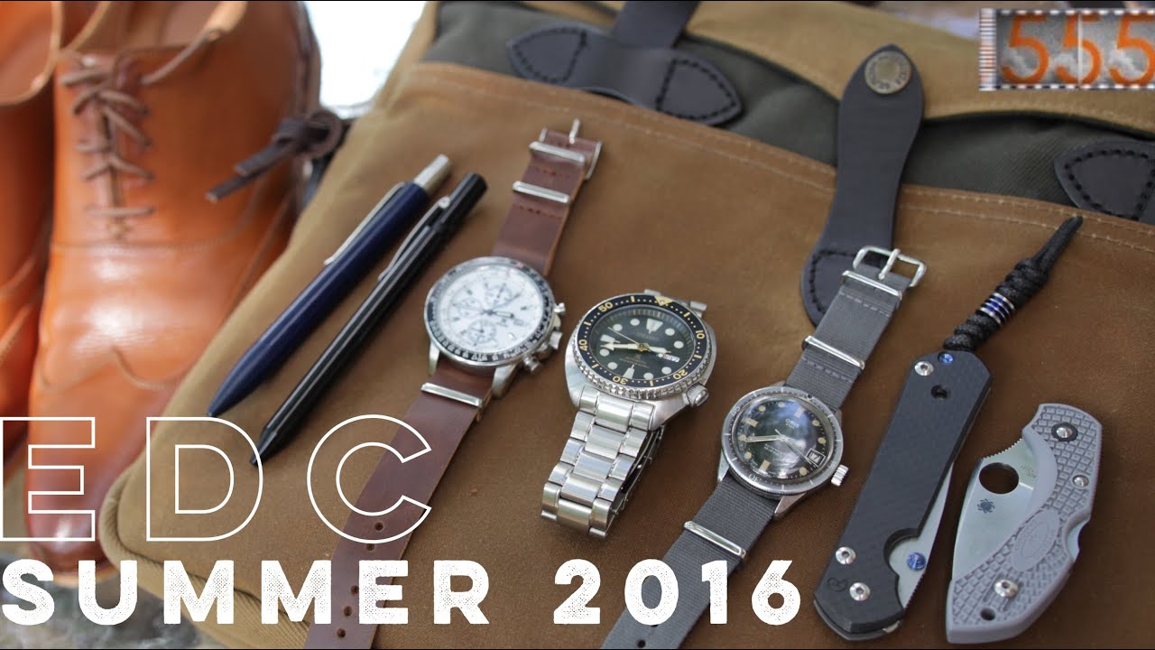 Summer 2016 Gear & EDC Update! Everyday Carry Essentials from Seiko, Oris,  Filson, Spyderco, & More! - YouTube