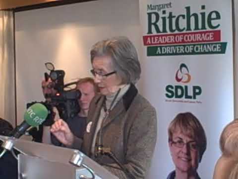 Brid Rodgers introduces Margaret Ritchie at Campai...