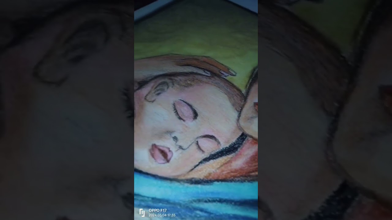 pencil colour works💗🎭🎨