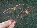 Wire bat with no hole stone  - how to Halloween jewelry 268