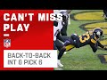 Wild Back-to-Back INTs Including a Steelers Pick 6!