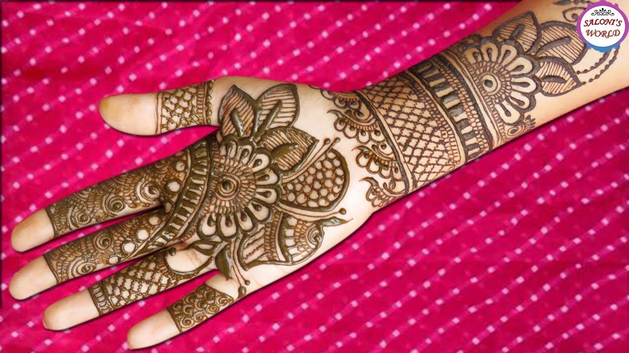 New Bridal Mehndi designs for full hands || Arabic Floral Mehndi Design ...