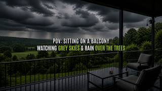 POV: Sitting on a Balcony Watching Grey Skies &amp; Rain Over the Trees 🌧️