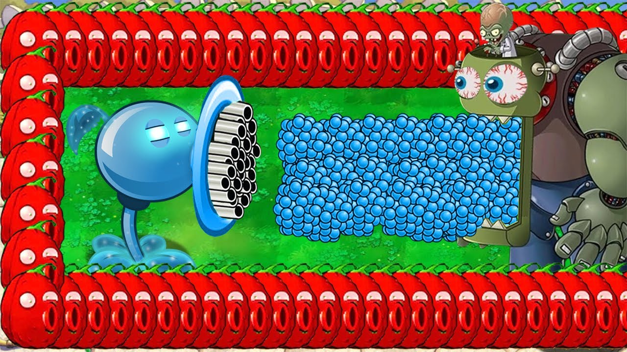Gatling Pea Snow Vs Giga Gargantuar Vs Dr Zomboss Plants Vs Zombies ...