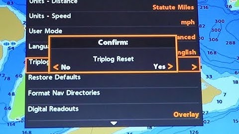 Humminbird HELIX How to Reset Triplog